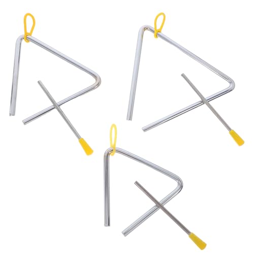 TOYANDONA 3sätze Musikdreieck Aus Stahl Mit Schlägel Schlaginstrument Für Junge Mädchen Triangelinstrument Für Kleinkinder Orff-Musik-lernspielzeug Für Unterricht TOYANDONA 3sätze Musikdreieck Aus Stahl Mit Schlägel Schlaginstrument Für Junge Mädchen Triangelinstrument Für Kleinkinder Orff-Musik-lernspielzeug Für Unterricht von TOYANDONA