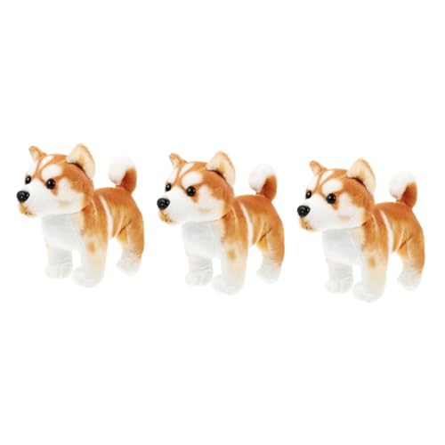 TOYANDONA 3St Akita-Hundepuppe Plüschtiere schönes Kinderspielzeug The Child plüsch kuschelhund ausgestopftes Tier Spielzeuge bequemes Stofftier schönes Kuscheltier Haushalt schmücken 3D von TOYANDONA