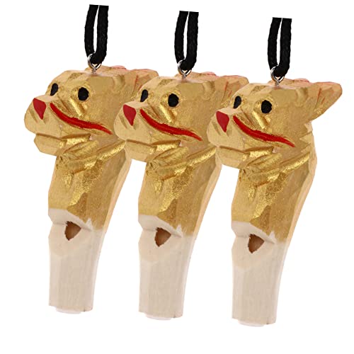 TOYANDONAus Holz Geschnitzte Tierpfeifen Für Kinder Und Kleinkinder Lernspielzeug Strumpfspielzeug Schlüsselband Ideal Für Partys von TOYANDONA