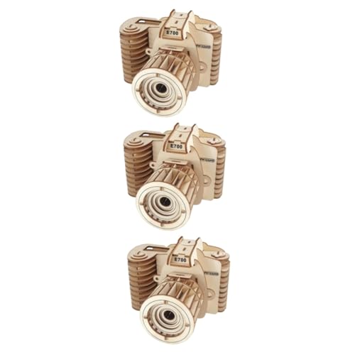 TOYANDONA 3st Puzzle-Spielzeug Aus Holz Holzpuzzle Rätsel Hölzern 3D Bambus von TOYANDONA