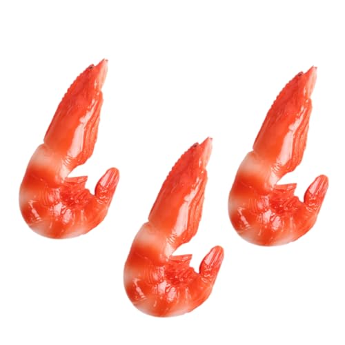 TOYANDONA 3st Künstliche Garnelen Modell Eines Meeresbewohners Meerestiermodell Fake-Food-Modelle Meereslebewesen-Modell Lebendiges Garnelenfleischmodell Garnelen Figuren PVC Rot TOYANDONA 3st Künstliche Garnelen Modell Eines Meeresbewohners Meerestiermodell Fake-Food-Modelle Meereslebewesen-Modell Lebendiges Garnelenfleischmodell Garnelen Figuren PVC Rot von TOYANDONA