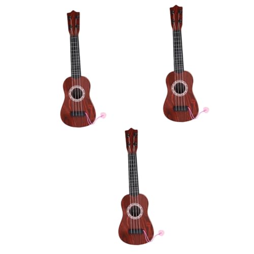TOYANDONA 3St Mini-Simulations Gitarre Ukulele nähen Kinder babyspielzeug Baby Spielzeug schöne Gitarre Gitarrenspielzeug für Kinder Weihnachten Musikinstrument Abs von TOYANDONA