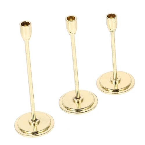 TOYANDONA 3 Stücke Miniatur Kerze Stick Modell Miniatur Kerzenhalter Puppe Szene Prop Home Decor Europäischen Stil Metall Material TOYANDONA 3 Stücke Miniatur Kerze Stick Modell Miniatur Kerzenhalter Puppe Szene Prop Home Decor Europäischen Stil Metall Material von TOYANDONA