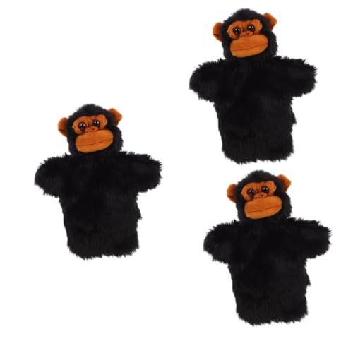 TOYANDONA 3st Orang-utan-tierhandpuppe Handpuppe Zum Geschichtenerzählen Kreatives Puppenspielzeug Handpuppen Zum Geschichtenerzählen Handpuppe Spielzeug Karikatur Plüsch Bilderbuch Kind von TOYANDONA