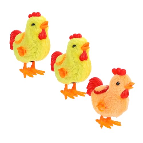 TOYANDONA 3st Partydekoration Tanzendes Osterküken Flauschig Hüpfendes Osterkükenspielzeug Ostern-laufspielzeug Spielzeug Für Springende Küken Spielzeuge Korb Schüttgut Schmücken Plüsch Kind von TOYANDONA