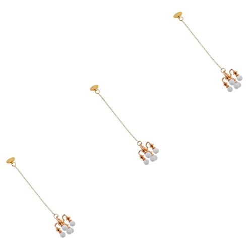 TOYANDONA 3st Puppenhaus-kronleuchter Mini-möbel Puppenhaus-kristallleuchter Mikrolandschaftsdekorationen Led-zubehör Mini- -deckenlampe Mini-deckenleuchte Beleuchtung Plastik Weiße Perle von TOYANDONA