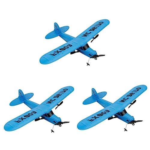 TOYANDONA 3St Flugzeugmodell mit festen Flügeln Fernbedienung Spielzeugflugzeug Schaumstoff obstreibe Power Blaue Modelle Modellflugzeug Zweiwege-Flugzeugmodell ferngesteuertes Flugzeug von TOYANDONA