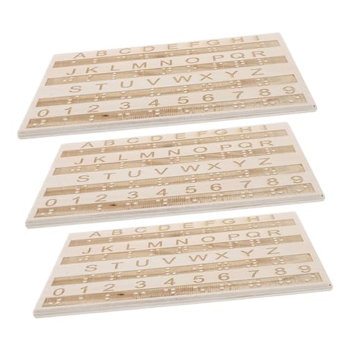TOYANDONA 3st Tafel Mit Braille-Alphabet Gadgets Für Blinde Blindenschriftbücher Für Blinde Lieferungen Für Blinde Menschen Zahlentafel Braille-übungstafel Brailletafel Aus Holz Hölzern TOYANDONA 3st Tafel Mit Braille-Alphabet Gadgets Für Blinde Blindenschriftbücher Für Blinde Lieferungen Für Blinde Menschen Zahlentafel Braille-übungstafel Brailletafel Aus Holz Hölzern von TOYANDONA