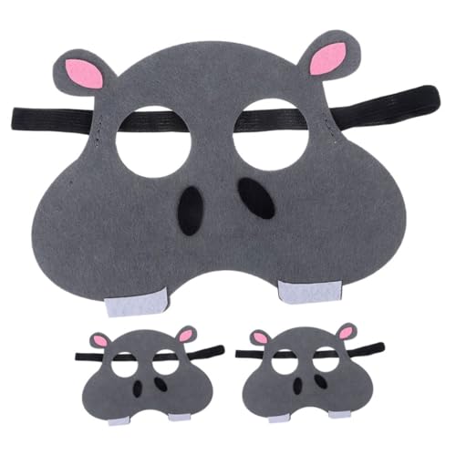 TOYANDONA 3stücke Tiermasken Vliesstoff Für Lustige Tierkostüme Für Halloween Und Kindergeburtstag Wiederverwendbare Masken Für Tier-themenpartys von TOYANDONA