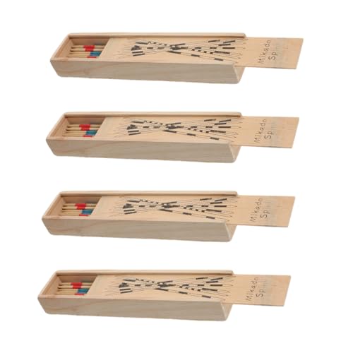 TOYANDONA 4 Kisten Holzpickel Familienspiel Zum Aufsammeln Von Stöcken Holz-Pickup-Stick Pick-up-Sticks Aus Holz Kinderspielzeug Spielzubehör Holzspiele Für Und Familie TOYANDONA 4 Kisten Holzpickel Familienspiel Zum Aufsammeln Von Stöcken Holz-Pickup-Stick Pick-up-Sticks Aus Holz Kinderspielzeug Spielzubehör Holzspiele Für Und Familie von TOYANDONA