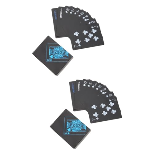 TOYANDONA 4 Kisten Spiele Wasserdichtes Spielkartendeck Tragbare Karten Pokerspiel Für Party Brettspiel Versorgung Camping Zarte Karten Spielkarten Aus Kunststoff Rechteck Pokertisch Plastik von TOYANDONA