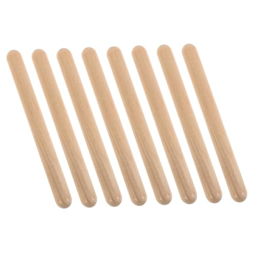TOYANDONA 4 Paare Natürliche Holz Rhythmusstäbe Orff Percussion Instrument Musikinstrument Holzklangstäbe für Musikalische Früherziehung Kindergartenunterricht TOYANDONA 4 Paare Natürliche Holz Rhythmusstäbe Orff Percussion Instrument Musikinstrument Holzklangstäbe für Musikalische Früherziehung Kindergartenunterricht von TOYANDONA