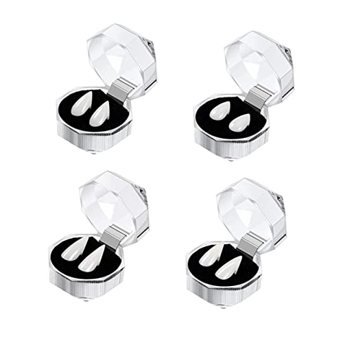 TOYANDONA 4 Paare Vampirzähne aus Harz Halloween schminke Halloween Make up Fake Teeth Vampirgebiss Halloween Klamotten Vampirzähne Prop Vampire Cosplay-Tool Halloween- Partygeschenke von TOYANDONA