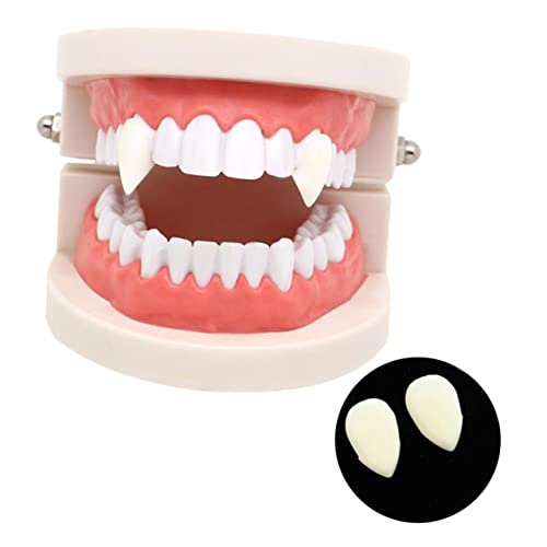 TOYANDONA 4 Paare Zahnersatz gefälscht Halloween-Fälschung Falsche Zähne Zubehör Cosplay Halloween schminke Halloween Make up Pranks Fake Teeth Halloween dekorative Reißzähne Trickzähne Weiß von TOYANDONA