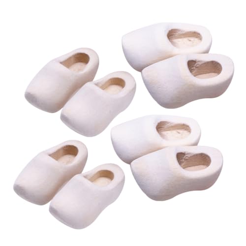 TOYANDONA 4 Paare verstopft bastelset Miniature Toys Puppenhaus Accessoires Holzschuhe zum Selbermachen hölzernes Mini-Klompen-Handwerk Mini-Hausschmuck Miniatur Holzschuhe Weiß TOYANDONA 4 Paare verstopft bastelset Miniature Toys Puppenhaus Accessoires Holzschuhe zum Selbermachen hölzernes Mini-Klompen-Handwerk Mini-Hausschmuck Miniatur Holzschuhe Weiß von TOYANDONA
