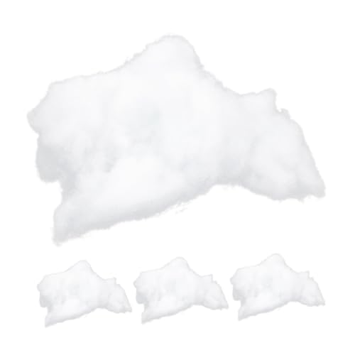 TOYANDONA 4 Packungen Pack Hochwertige Füllwatte aus Langlebiger Elastischer PP Baumwolle für DIY Bastelprojekte Kuscheltiere Kissen und Puppen Weiche Widerstandsfähige Füllung für Handmade von TOYANDONA
