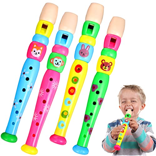 TOYANDONA 4 Pcs Sechs Loch Klarinette Instrumente Kid Musik Recorder Kleinkind Flöte Pädagogisches Kunststoff von TOYANDONA