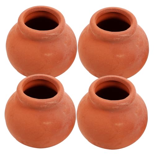 TOYANDONA 4 STÜCKE Teiliges Miniatur Keramik Blumentopf für Puppenhaus DIY Garten Zimmerpflanzen Deko Winzige Töpfe Vielseitige Bastelaccessoires für Miniatur szenen von TOYANDONA
