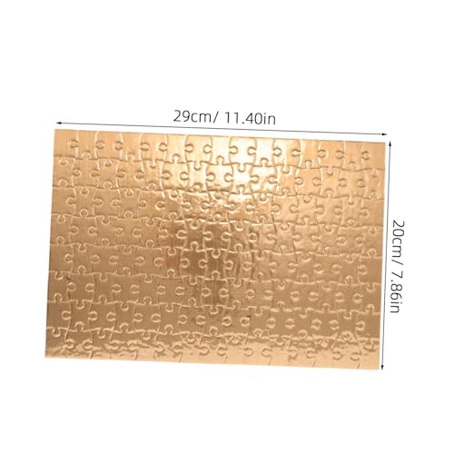TOYANDONA 4 Sätze Blanko Puzzles Teile Goldene Jigsaw Bastelsets für DIY Malen Sublimation Hand-Auge-koordination Lernspielzeug für Kreative Aktivitäten und Partyspaß von TOYANDONA