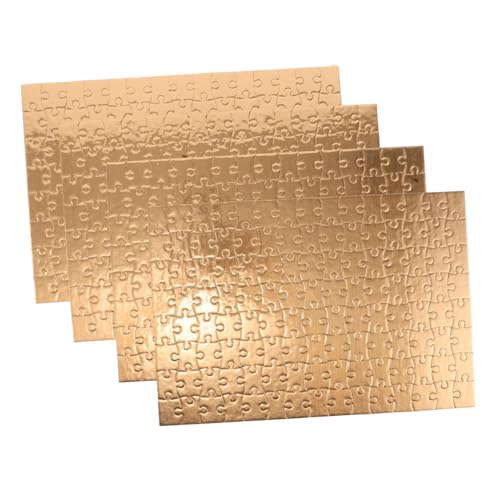 TOYANDONA 4 Sätze Blanko Puzzles Teile Goldrahmen DIY Malen Jigsaw Bastelset für Sublimation Familienaktivitäten und Kreative Geschenkideen von TOYANDONA