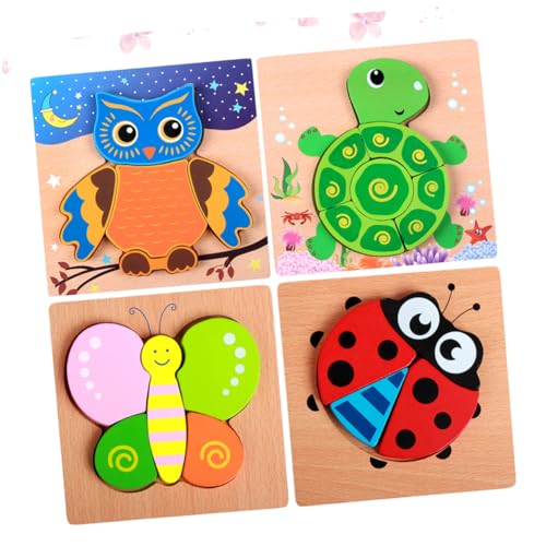 TOYANDONA 4 Sätze Kinderpuzzles Aus Holz Puzzletisch Holzpuzzles Für 3D-Puzzles Für Holzpuzzle Für Jungen Bambus von TOYANDONA