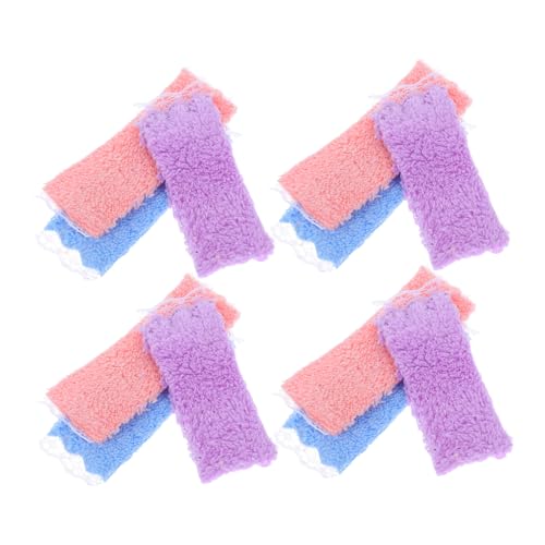 TOYANDONA 4 Sätze Maßstab Lace Handtücher für Puppenhaus Badezimmerdekoration Puppenhaus Badezimmer Zubehör für Kreatives Spiel von TOYANDONA