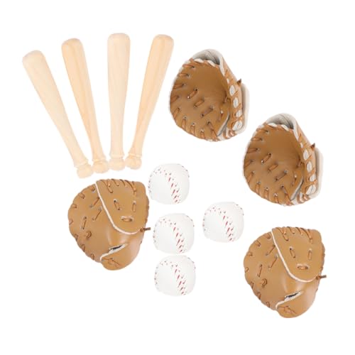 TOYANDONA 4 Sätze Miniatur Baseball Set Set mit Baseballschläger Handschuh und Ball Mini Sport Zubehör für Puppenhaus Detailreiche Miniatur Baseballspielzeuge für Sammler DIY Bastelset TOYANDONA 4 Sätze Miniatur Baseball Set Set mit Baseballschläger Handschuh und Ball Mini Sport Zubehör für Puppenhaus Detailreiche Miniatur Baseballspielzeuge für Sammler DIY Bastelset von TOYANDONA