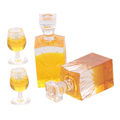 TOYANDONA 4 Sätze Miniaturwein Küchenzubehör Flasche Mini-Sachen Layout-szenendekor Mini -hausdekorationen Mini-dekore Miniaturszene Schmückt Kleines Schmücken Harz von TOYANDONA