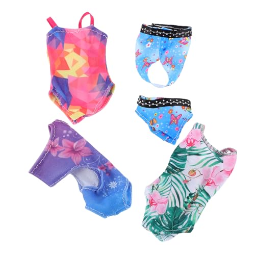 TOYANDONA 4 Sätze Puppen Badeanzüge für Puppen Süße Mini Sommer Schwimmbekleidung Vielseitige Strandkleidung zum Anziehen Kindgerechte Weiche Materialien von TOYANDONA