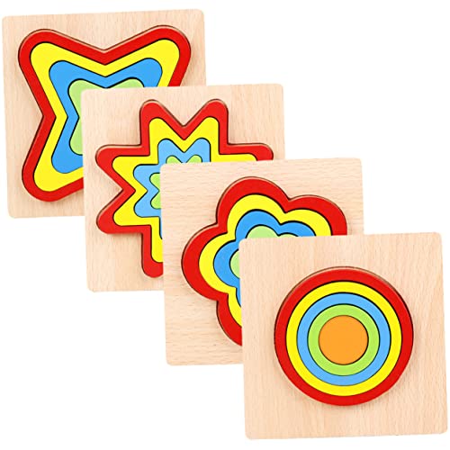 TOYANDONA 4 Sätze Puzzle Formen Kinderspielzeug Lernspielzeug Für -Intelligenz-Puzzle- Bauen Kognitives Für Regenbogen-bausteine Holz TOYANDONA 4 Sätze Puzzle Formen Kinderspielzeug Lernspielzeug Für -Intelligenz-Puzzle- Bauen Kognitives Für Regenbogen-bausteine Holz von TOYANDONA