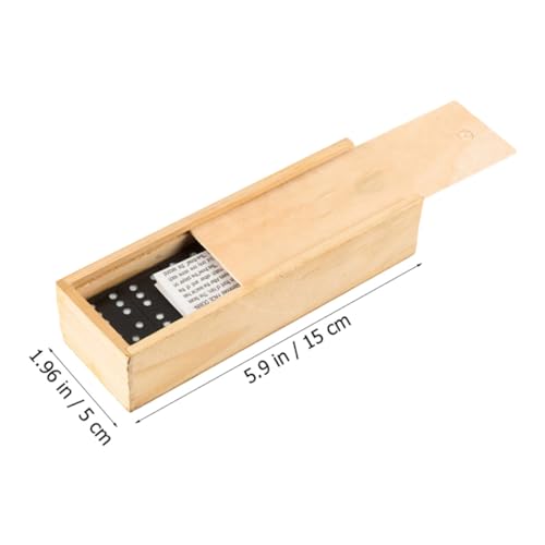 TOYANDONA 4 Sätze Teiliges Domino aus Holz mit Schwarzem Design in Praktischer Holzbox Interaktives Familienspiel Kreativität und Hand Auge koordination Geeignet für Erwachsene und Ab TOYANDONA 4 Sätze Teiliges Domino aus Holz mit Schwarzem Design in Praktischer Holzbox Interaktives Familienspiel Kreativität und Hand Auge koordination Geeignet für Erwachsene und Ab von TOYANDONA