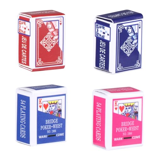 TOYANDONA 4 Satz Mini-Pokerkarte aus Papier weinachtsgeschenk настольные игры skartkartenspiel Ten kartenspiel Spiele Mini-Puppen Kleiner Schürhaken kreative Pokerkarten TOYANDONA 4 Satz Mini-Pokerkarte aus Papier weinachtsgeschenk настольные игры skartkartenspiel Ten kartenspiel Spiele Mini-Puppen Kleiner Schürhaken kreative Pokerkarten von TOYANDONA