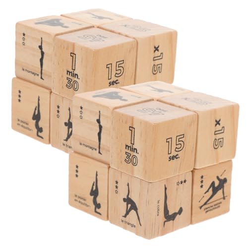 TOYANDONA 4 Satz Übungswürfel Für Heimfitness, Lustige Trainingswürfel, Sporttrainingsspiel, Holzwürfel TOYANDONA 4 Satz Übungswürfel Für Heimfitness, Lustige Trainingswürfel, Sporttrainingsspiel, Holzwürfel von TOYANDONA