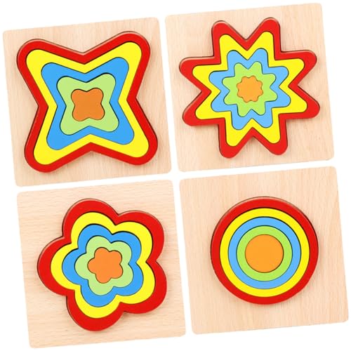 TOYANDONA Sets Holzbausteine ​​Jungen Und Mädchen Pädagogisches Puzzle Spielzeug Interaktive Form Kognitive Spielzeug von TOYANDONA