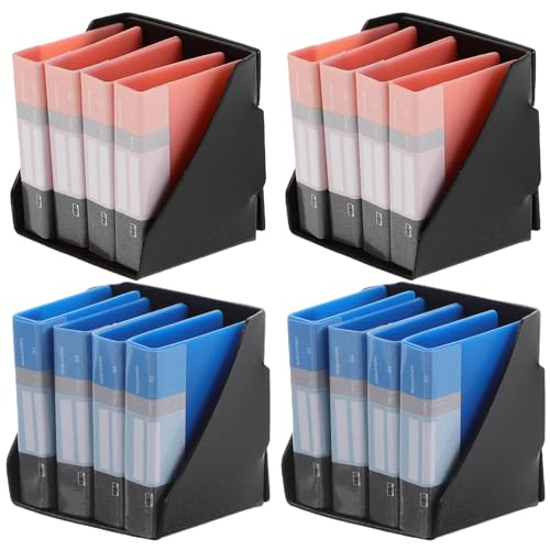 TOYANDONA 4 Sets Puppenhaus Miniatur Ordner Aktenhalter Mini Dokumentenordner Büromöbel Modell Miniatur Desktop Organizer für Mini Haus Dekoration von TOYANDONA