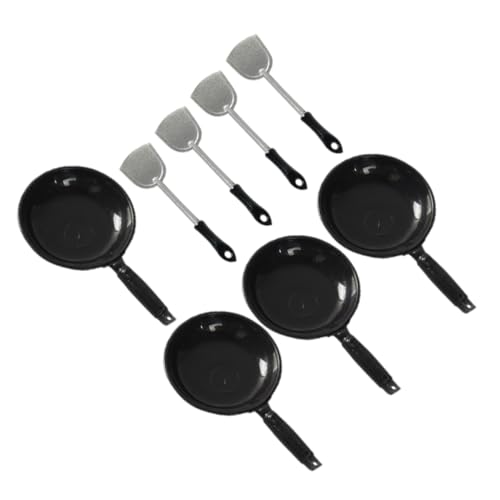 TOYANDONA 4 Sets Puppenhauspfanne Babypuppenspielzeug Minispielzeug Bratpfanne Zubehör Miniaturtöpfe Miniaturkochgeschirr Kochgeschirr Für Kleine Häuser Miniaturhandwerk Minihaus von TOYANDONA