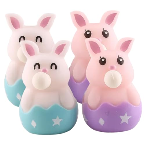 TOYANDONA 4 Stck Teiliges Hasen Squeeze Stressreduzierendes Kaninchen Tierspielzeug als Ostergeschenk und Party für Kompaktes Druckspielzeug zur Entspannung und Konzentration TOYANDONA 4 Stck Teiliges Hasen Squeeze Stressreduzierendes Kaninchen Tierspielzeug als Ostergeschenk und Party für Kompaktes Druckspielzeug zur Entspannung und Konzentration von TOYANDONA