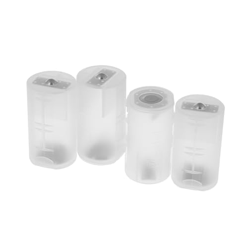 TOYANDONA 4 Stück 2 Batteriekonverter Batterie-Adapter-Werkzeug Batterierohradapter Batterieadapter Batteriehalter Batterie Adapter Konverter Akku Zubehör Transparent Plastik von TOYANDONA