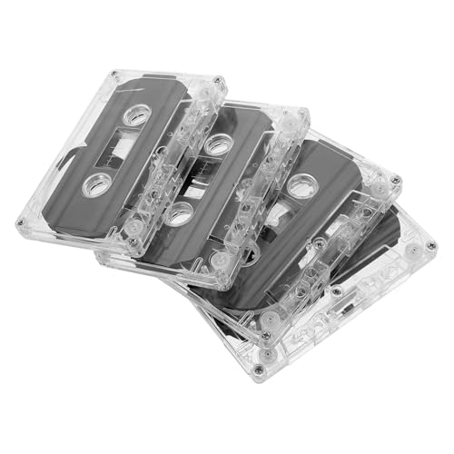 TOYANDONA Kassetten 4er-Pack 30 Min. Leere Kassetten Beschreibbare Audiokassetten Kunststoffhülle von TOYANDONA