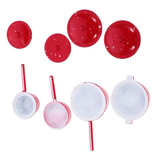 TOYANDONA 4 Stück Alloy Kitchenware Ornamente Spielküchenzubehör Küchenzubehör für Puppenstuben Wohnaccessoires Miniatur-Food-Spielmodell kleines Haushaltskochgeschirr Legierung rot TOYANDONA 4 Stück Alloy Kitchenware Ornamente Spielküchenzubehör Küchenzubehör für Puppenstuben Wohnaccessoires Miniatur-Food-Spielmodell kleines Haushaltskochgeschirr Legierung rot von TOYANDONA