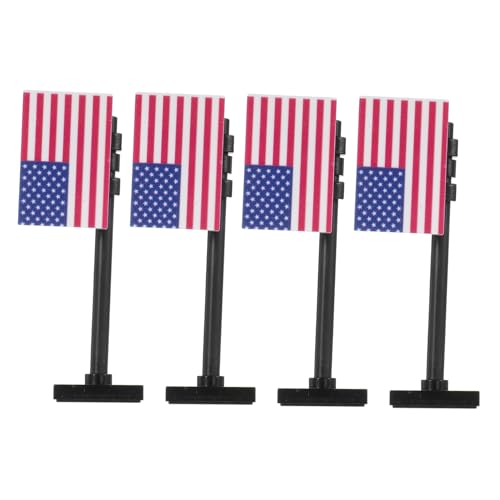 TOYANDONA 4 Stück Bausteine Set mit Amerikanischen Flaggen und Stangen Unabhängigkeitstag Mini Soldaten Figuren für Kreatives für Geschicklichkeit und Spaß TOYANDONA 4 Stück Bausteine Set mit Amerikanischen Flaggen und Stangen Unabhängigkeitstag Mini Soldaten Figuren für Kreatives für Geschicklichkeit und Spaß von TOYANDONA