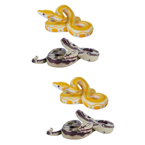 TOYANDONA 4 Stück Boa Constrictor mit hoher Simulation Schlangenspielzeug realistische gefälschte Schlange Kinderspielzeug Spielzeug für Kinder Modelle Spielzeuge Schlangenmodell-Ornament von TOYANDONA