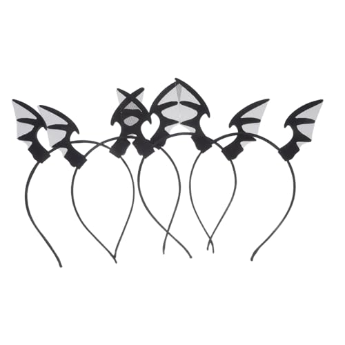 TOYANDONA 4 Stück Böses Stirnband Kostüm Stirnbänder Fledermausflügel Haarschmuck Halloween Ausgefallenes Stirnband Halloween Party von TOYANDONA