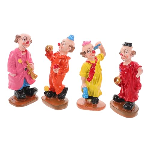 TOYANDONA 4 Stück Clown-Ornamente Clown Figuren Clown-Zubehör Miniatur-Clownfiguren Mini-Clown-Figuren Mini-Puppen Clown-Accessoires für Frauen Sandkasten-Miniaturen Cartoon-Clown Harz TOYANDONA 4 Stück Clown-Ornamente Clown Figuren Clown-Zubehör Miniatur-Clownfiguren Mini-Clown-Figuren Mini-Puppen Clown-Accessoires für Frauen Sandkasten-Miniaturen Cartoon-Clown Harz von TOYANDONA