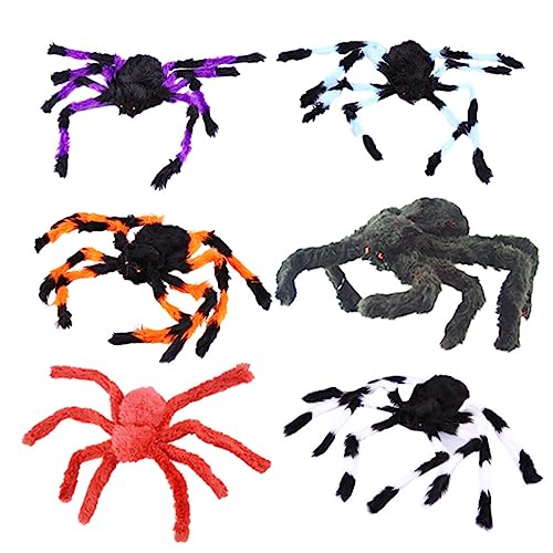 TOYANDONA 4 Stück Spielzeugspinne The Hallow Halloween Decora Spiders dekoäste dekorative zã¤UNE Cosplay-Requisiten Plüschtier Plüschspinne Cosplay Spinne Party-Spinne dekorative Gegenstände von TOYANDONA