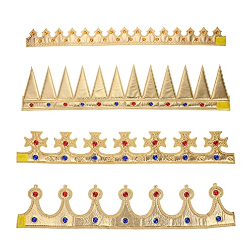 TOYANDONA 4 Stück Dekorative Kronen Für Goldene Kronen Für Kronen Stirnband Stoffkrone Geburtstagskrone Für Halloween Halloween Krone Requisite Kinderkrone Kopfschmuck TOYANDONA 4 Stück Dekorative Kronen Für Goldene Kronen Für Kronen Stirnband Stoffkrone Geburtstagskrone Für Halloween Halloween Krone Requisite Kinderkrone Kopfschmuck von TOYANDONA