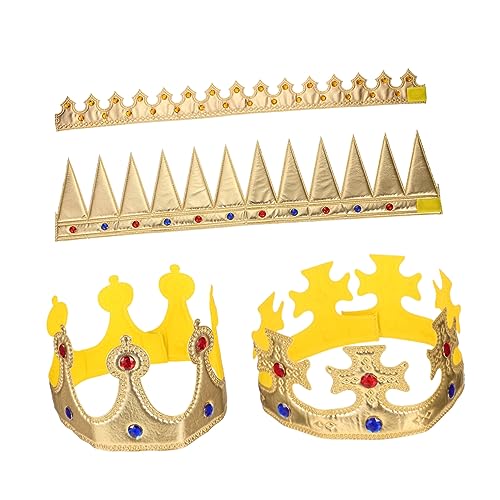 TOYANDONA 4 Stück Dekorative Kronen Für Halloween Königskrone Cosplay Requisiten Kinderkrone Kopfschmuck Halloween Kinderkrone Halloween Krone Requisite Halloween Dekorationstuch von TOYANDONA