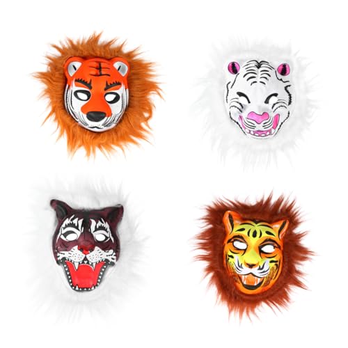 TOYANDONA 4 Stück EVA Plüsch Tier maske Tiger maske Tiermaske für Cosplay-Maske Tierkopfmaske für halloween party halloween masken Gesichtsabdeckungen Tigermaske für TOYANDONA 4 Stück EVA Plüsch Tier maske Tiger maske Tiermaske für Cosplay-Maske Tierkopfmaske für halloween party halloween masken Gesichtsabdeckungen Tigermaske für von TOYANDONA