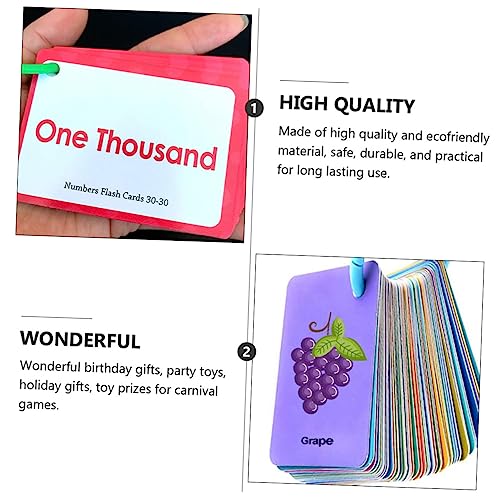 TOYANDONA 4 Stück Englisch Lernen Karteikarte Alphabet-Flash-Karten Alphabet-karteikarten Lernkarten Für Kleinkinder Zahlen-Flash-Karten Phonetik-Flash-Karten 300 g Beschichtetes Papier von TOYANDONA