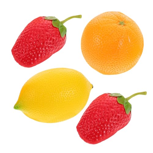 TOYANDONA 4 Stück Frucht Shaker Maracas Pädagogisches Percussion Instrument für Fördert Rhythmusgefühl und Kreativität für Musikspiele und Entwicklungsförderung von TOYANDONA